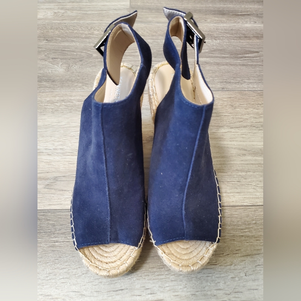 Kenneth Cole New York Dark Blue Wedge Sandals